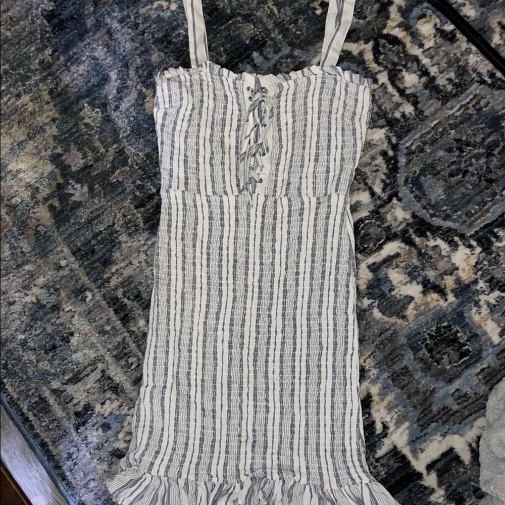 Striped Blue and White Women's Dress